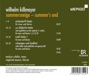 CD Markus Schäfer: Sommersneige - Summer's End