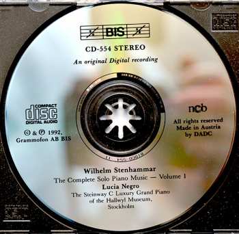 CD Wilhelm Stenhammar: The Complete Solo Piano Music - Volume 1