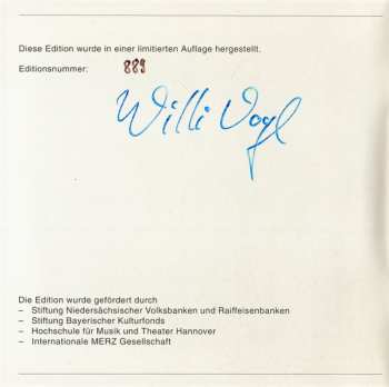 CD Willi Vogl: Berührte Landschaft LTD