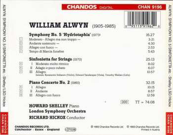 CD The London Symphony Orchestra: Symphony No. 5 'Hydriotaphia' / Sinfonietta For Strings / Piano Concerto No. 2