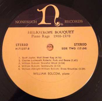 LP William Bolcom: Heliotrope Bouquet (Piano Rags 1900 - 1970)