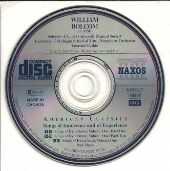 3CD Leonard Slatkin: Songs Of Innocence And Of Experience (William Blake)