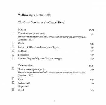 CD William Byrd: The Great Service In The Chapel Royal