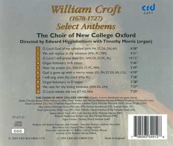 CD William Croft: Select Anthems
