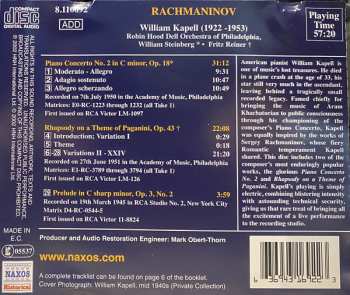 CD Sergei Vasilyevich Rachmaninoff: Kapell: Rachmaninov 