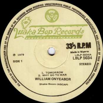 LP William Onyeabor: Tomorrow