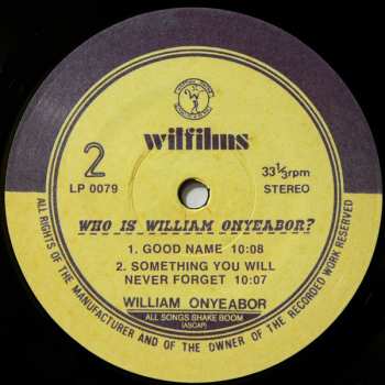 3LP William Onyeabor: Who Is William Onyeabor?