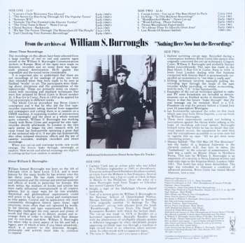 LP William S. Burroughs: Nothing Here Now But The Recordings CLR
