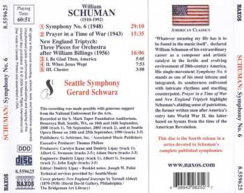 CD Gerard Schwarz: Symphony No. 6, Prayer In A Time Of War, New England Triptych