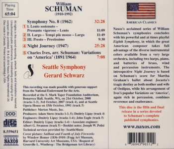 CD Gerard Schwarz: Symphony No. 8 • Night Journey • Variations On 'America'