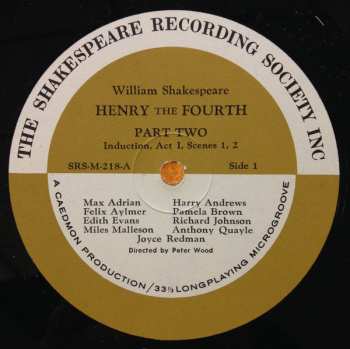 4LP/Doos William Shakespeare: Henry The Fourth Part Two
