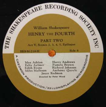 4LP/Doos William Shakespeare: Henry The Fourth Part Two