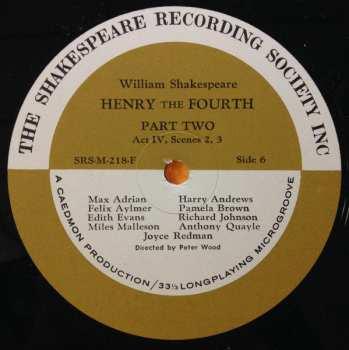 4LP/Doos William Shakespeare: Henry The Fourth Part Two