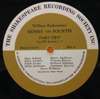 4LP/Doos William Shakespeare: Henry The Fourth Part Two