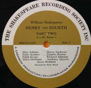 4LP/Doos William Shakespeare: Henry The Fourth Part Two
