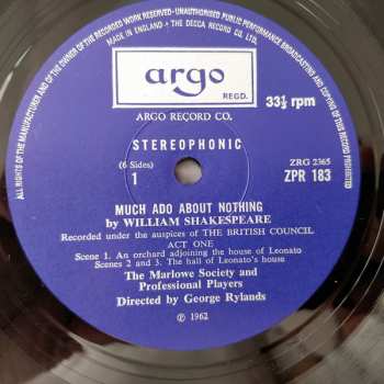 3LP/Doos William Shakespeare: Much Ado About Nothing