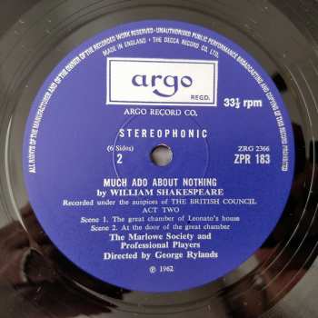 3LP/Doos William Shakespeare: Much Ado About Nothing