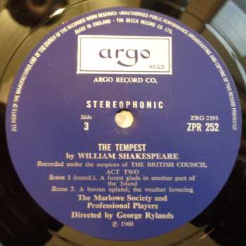 3LP/Doos William Shakespeare: The Tempest