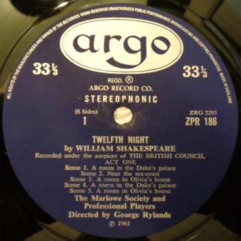 3LP/Doos William Shakespeare: Twelfth Night