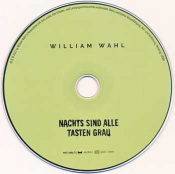 CD William Wahl: Nachts Sind Alle Tasten Grau DIGI