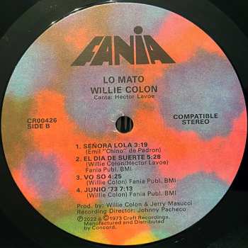 LP Willie Colón: Lo Mato (Si No Compra Este LP)