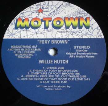 LP Willie Hutch: Foxy Brown (Original Soundtrack From American International Pictures')