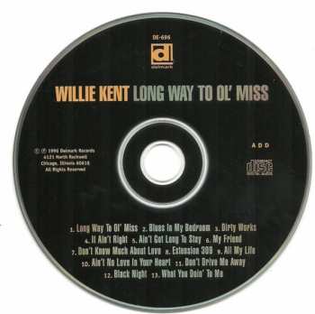 CD Willie Kent: Long Way To Ol' Miss
