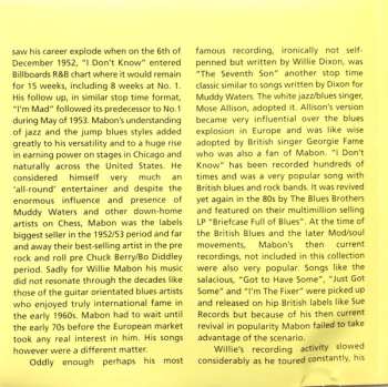 CD Willie Mabon: Willie's Blues: The Greatest Hits (1952-1957)
