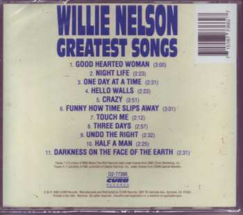 CD Willie Nelson: Willie Nelson Greatest Songs