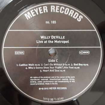 2LP Willy DeVille: Live At The Metropol • Berlin