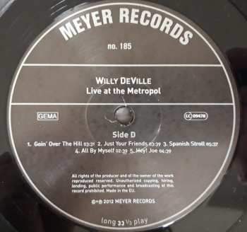 2LP Willy DeVille: Live At The Metropol • Berlin