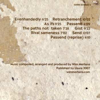 CD Wim Mertens: Receptacle