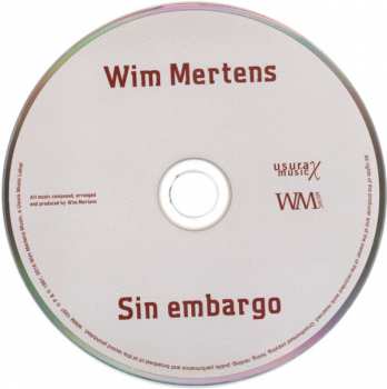 CD Wim Mertens: Sin Embargo