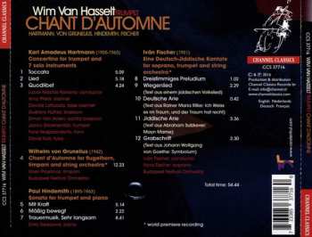 CD Wim Van Hasselt: Chant D'Automne