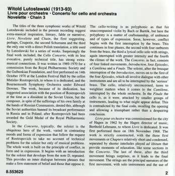 CD Antoni Wit: Concerto For Cello And Orchestra (Livre Pour Orchestre • Novelette • Chain No. 3)