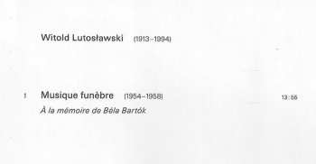 CD Béla Bartók: Musique Funèbre