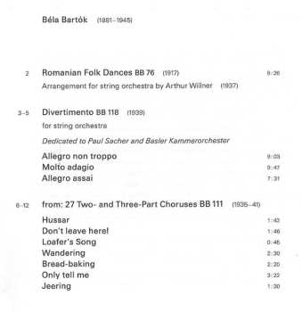 CD Béla Bartók: Musique Funèbre