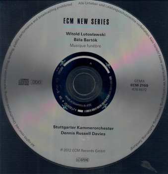 CD Béla Bartók: Musique Funèbre