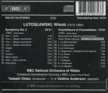 CD Witold Lutoslawski: Symphony No. 3 • Chantefleurs Et Chantefables
