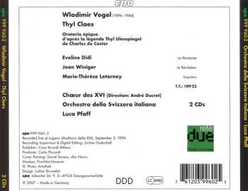 2CD Orchestra Della Radio Televisione Della Svizzera Italiana: Thyl Claes