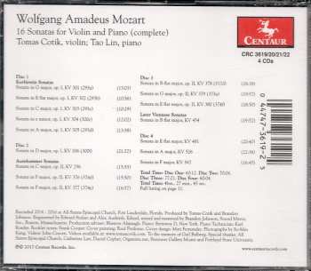 4CD Wolfgang Amadeus Mozart: 16 Sonatas for Violin & Piano
