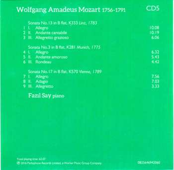6CD/Doos Wolfgang Amadeus Mozart: Complete Piano Sonatas