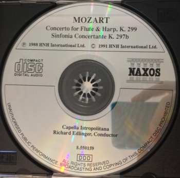 CD Wolfgang Amadeus Mozart: Concerto For Flute & Harp, Sinfonia Concertante