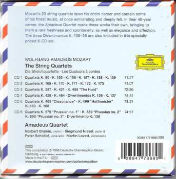 6CD/Doos Wolfgang Amadeus Mozart: The String Quartets