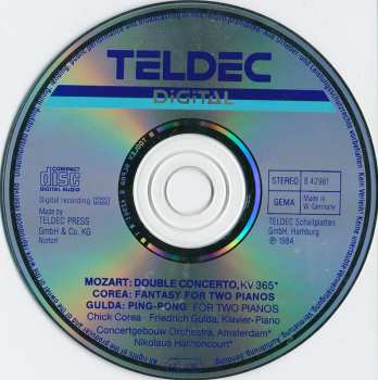 CD Wolfgang Amadeus Mozart: Double Concerto / Compositions