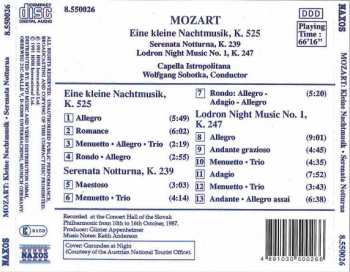 CD Wolfgang Amadeus Mozart: Eine Kleine Nachtmusik • Serenata Notturna • Lodron Night Music