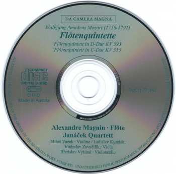 CD Wolfgang Amadeus Mozart: Flötenquintette KV 515 / KV 593