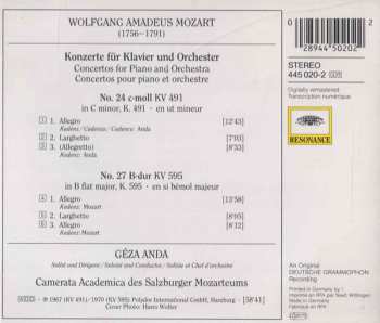 CD Wolfgang Amadeus Mozart: Klavierkonzerte Nr.24 & 27