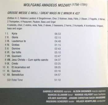 2CD Wolfgang Amadeus Mozart: Mass In C Minor • Requiem