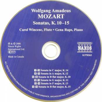 CD Wolfgang Amadeus Mozart: Mozart At Eight:  Keyboard & Flute Sonatas